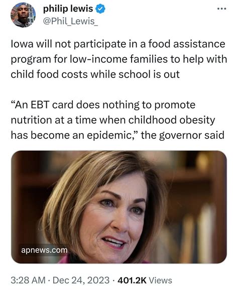 Iowa won’t participate in US food assistance program for kids this summer